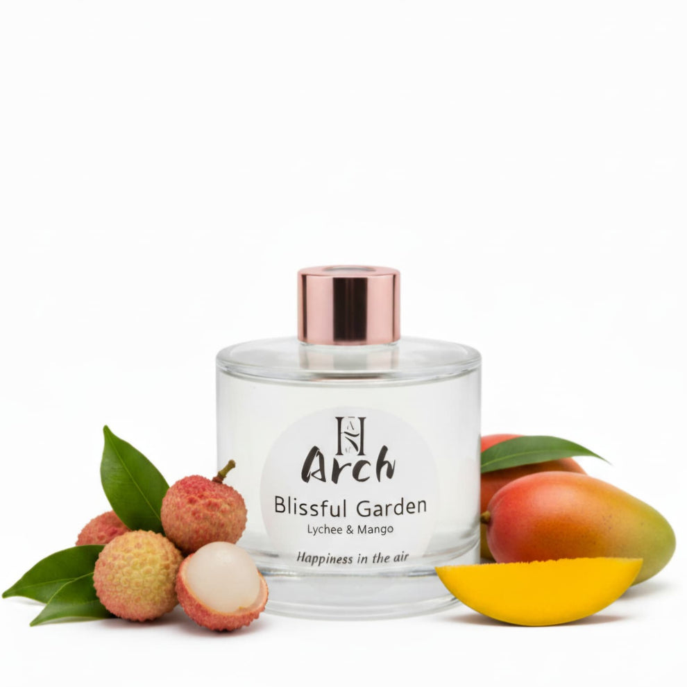 Lychee Reed Diffuser Reed Diffuser 200mls - Blissful Garden (Lychee & Mango) – Arch Maison ...